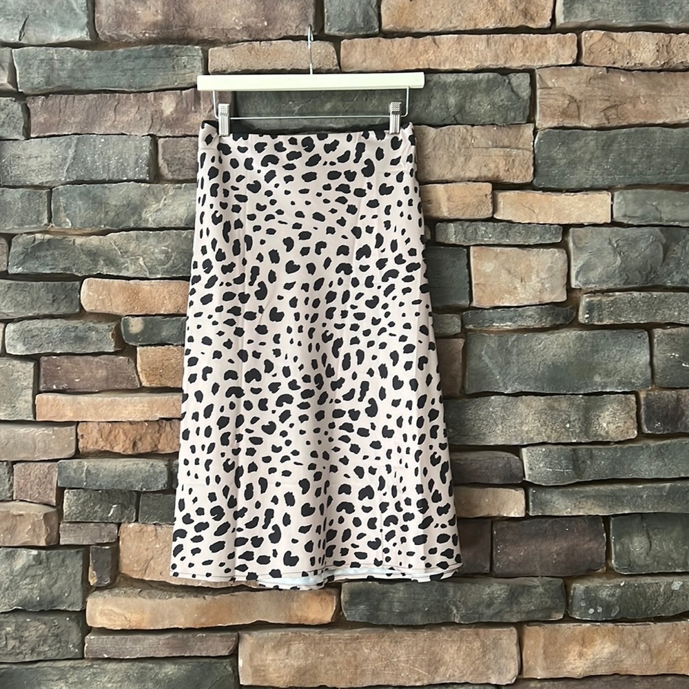 Animal Print Skirt | Mid-Calf Length | Size Small